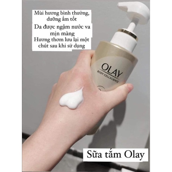 Sữa tắm- sữa dưỡng thể Olay  B3+ vitaminC dưỡng trắng, sáng và đều màu da
