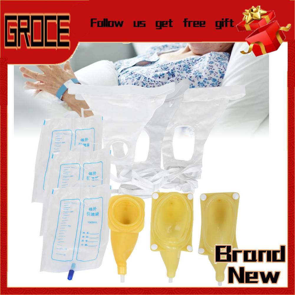 Bộ quần có túi đựng nước tiểu bằng silicon + cotton cho người già kèm phụ kiện