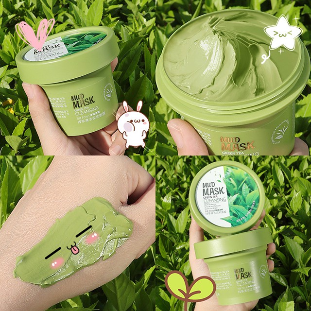 Mặt Nạ Bùn Trà Xanh Mud Mask Green Tea Fenyi Làm Sạch Mụn Đầu Đen Kiềm Dầu Làm Sáng Da 100g