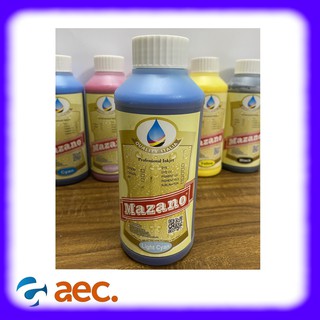 Mực dầu Pigment UV chống nước, chống bay màu Mazano chai 1 lít màu LC (xanh nhạt) dùng cho máy in Epson