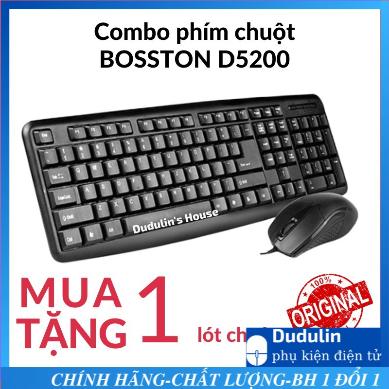 Combo PHÍM CHUỘT Bosston D5200 có dây, bộ phím chuột máy tính có dây BOSSTON D5200 chính hãng
