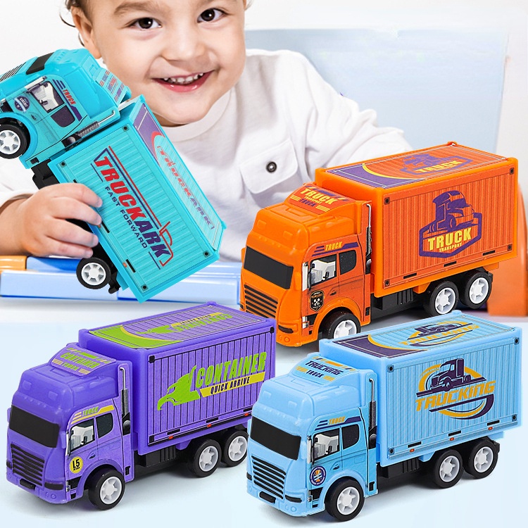 Mô Hình Xe container Hoạt Hình Đồ Chơi Cho Bé