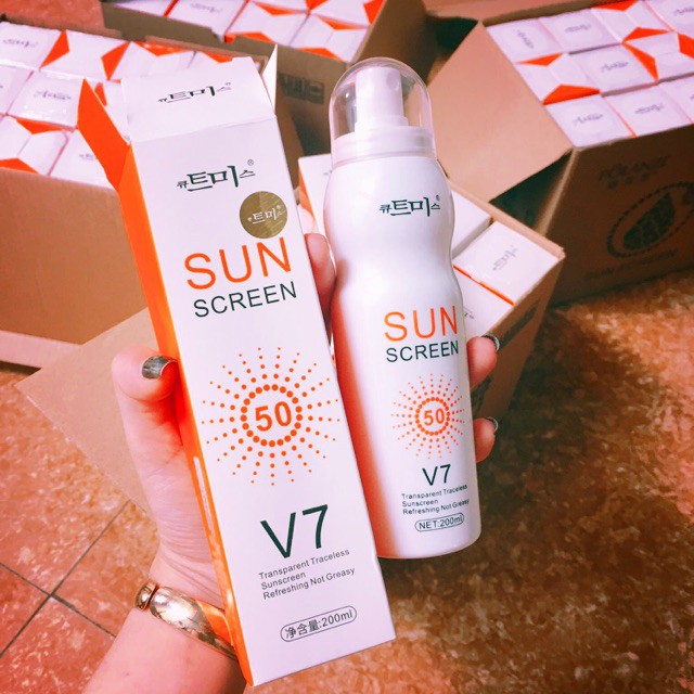 Xịt chống nắng V7 Sun Screen Hàn Quốc