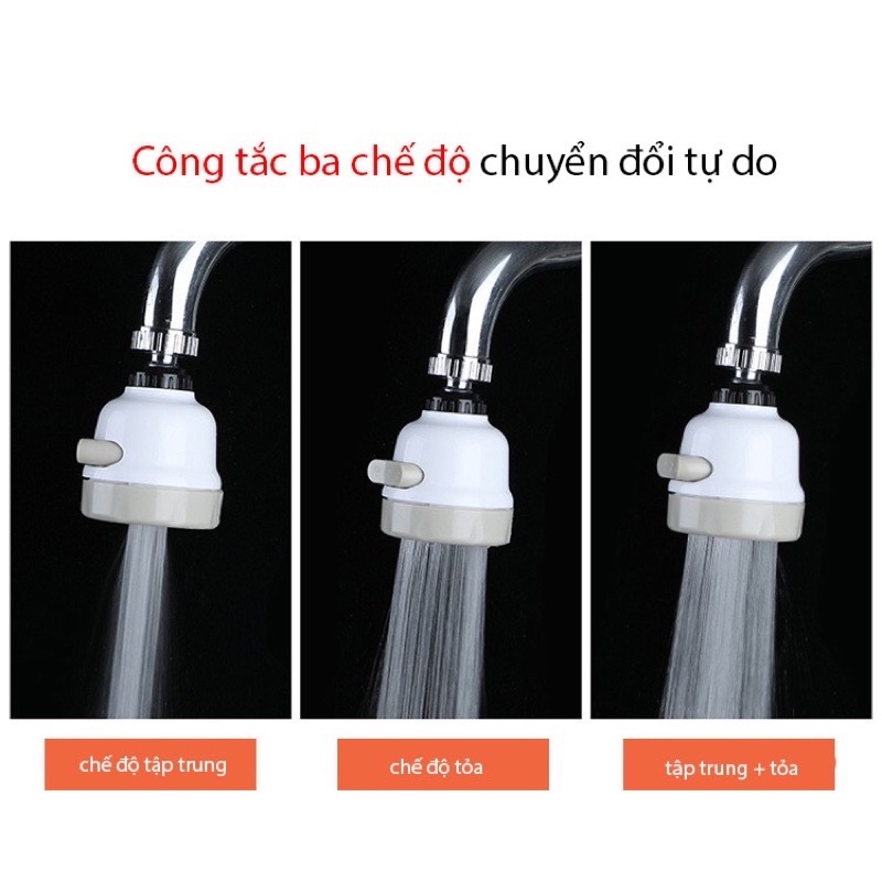 VÒI NƯỚC RỬA BÁT INOX TĂNG ÁP XOAY 360 ĐỘ ( Áp suất nước rất mạnh 3 CHẾ ĐỘ XẢ)