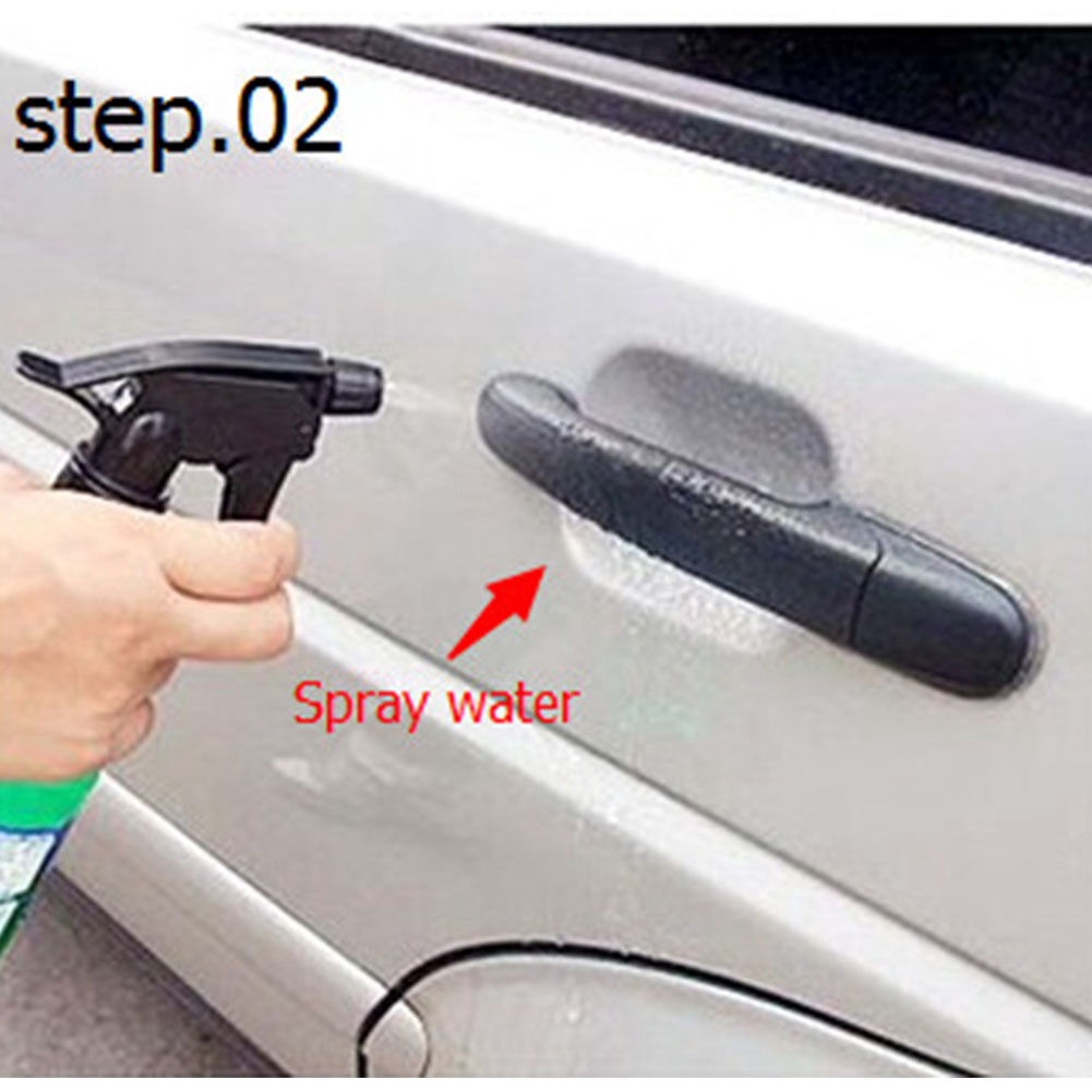 Bộ 8 Miếng Dán Bảo Vệ Chống Trầy Xước Cho Tay Cầm Cửa Xe Hơi