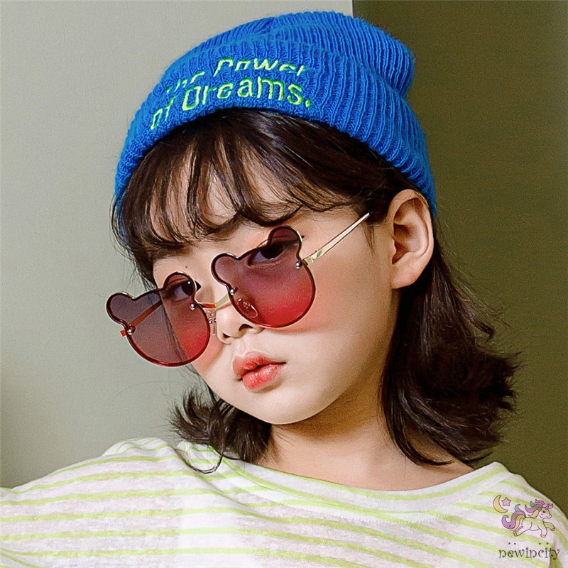 Kính mát hình gấu nhiều màu đáng yêu cho bé trai bé gái