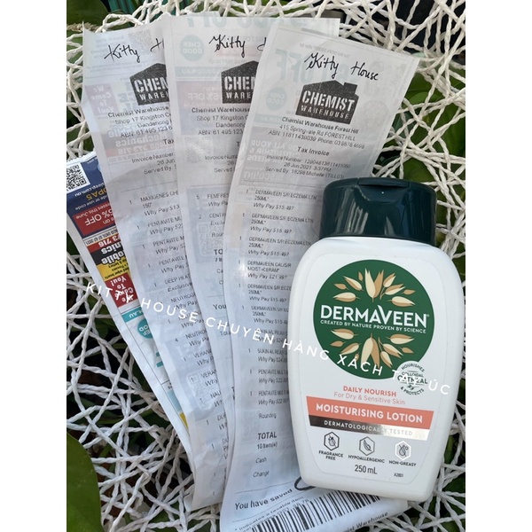 KEM DƯỠNG ẨM DERMAVEEN MOISTURISING LOTION DAILY NOURISH CHAI 250ML