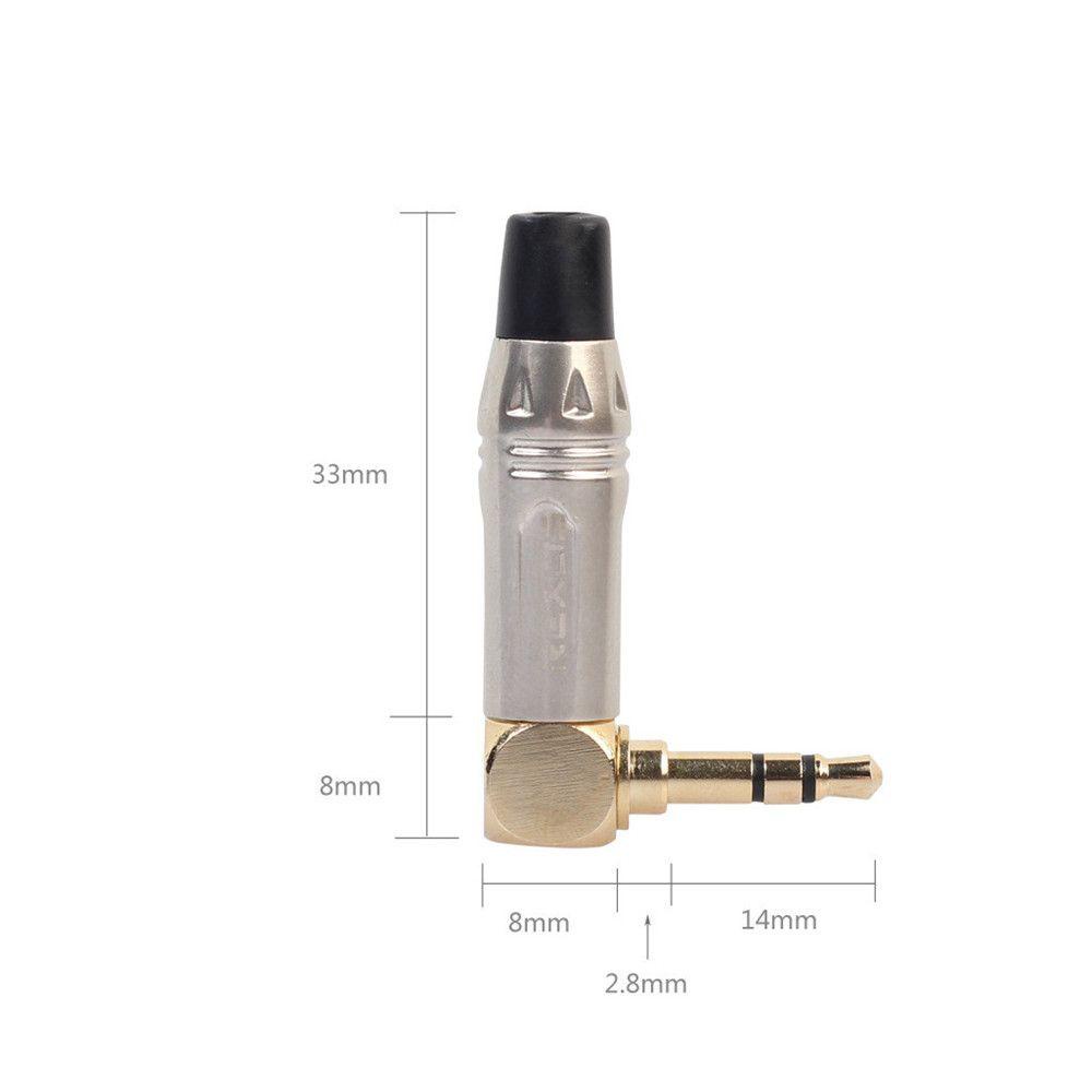 [COD] Đầu Kết Nối Tai Nghe Hình Chữ L Bằng Hợp Kim Kẽm 3.5mm