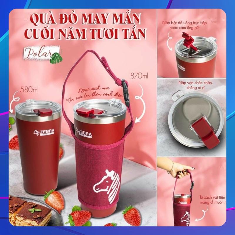 Ly giữ nhiệt Thái Lan Zebra Polar 870ml Inox SUS 304-112702-Tặng kèm túi
