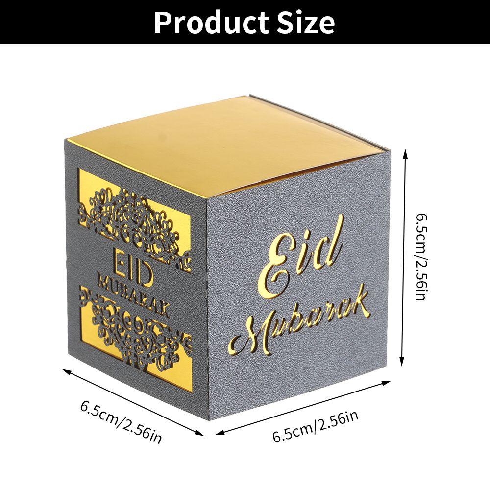 5 / 10 Hộp Quà Giấy LAKAMIER Eid Mubarak Chúc Mừng Al-Fitr Ramadan Kareem