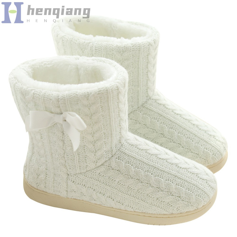 Women Winter Warm Ankle Boots Indoor Plush Slipper Boots Cozy Home Shoes