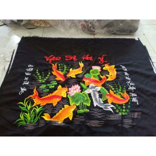 Tranh thêu cá vạn sự như ý