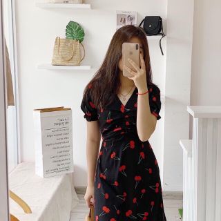 ĐẦM CHERRY NHÚN NGỰC