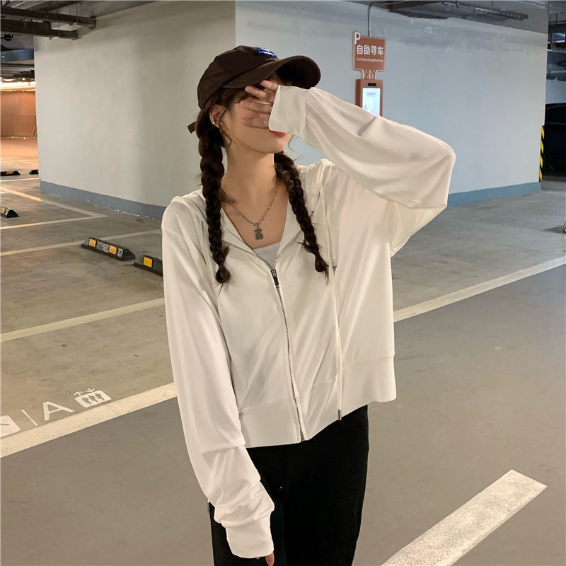 Áo Khoác Chống Nắng Tay Dài Dáng Rộng Vải Lụa Mát Thời Trang Mùa Hè Cho Nữ