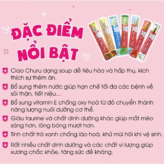 (CIAO 21 vị) Súp thưởng cho mèo [COMBO 10 GÓI] [1 gói 4 thanh 14g] - 🧡Siêu Ngon🧡