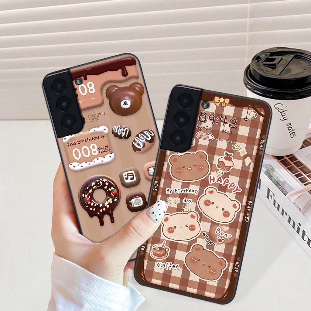 Ốp lưng Samsung S21 / S21 FE / S21 Plus / S21+ hình 3D gấu bear, thỏ cute hình nền đẹp