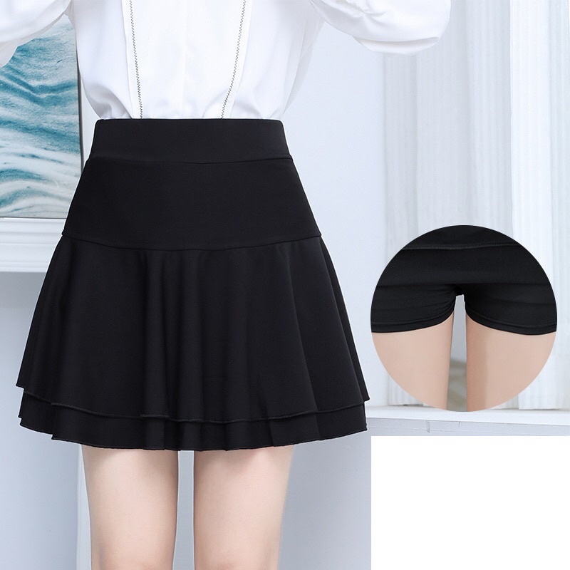 chân váy xoè big size 2 tầng có quần trong size lớn 70-90kg