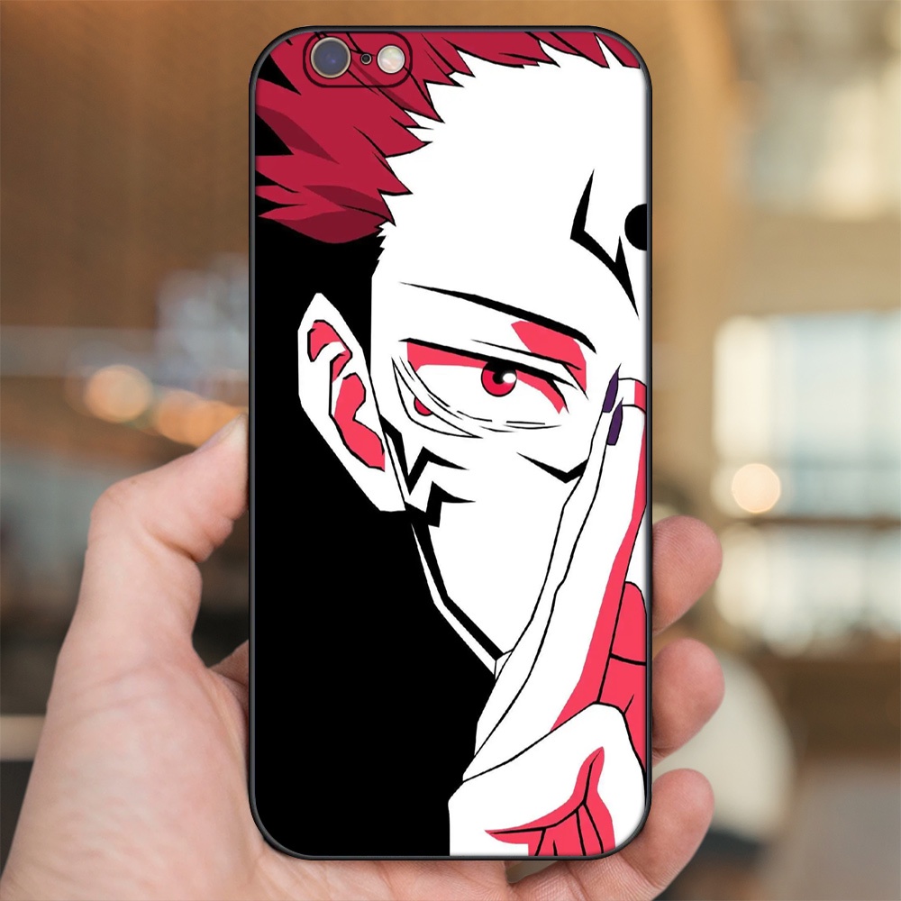 Ốp lưng iPhone 6, 6s dẻo đen cạnh vuông in hình Yuji Jujutsu Kaisen