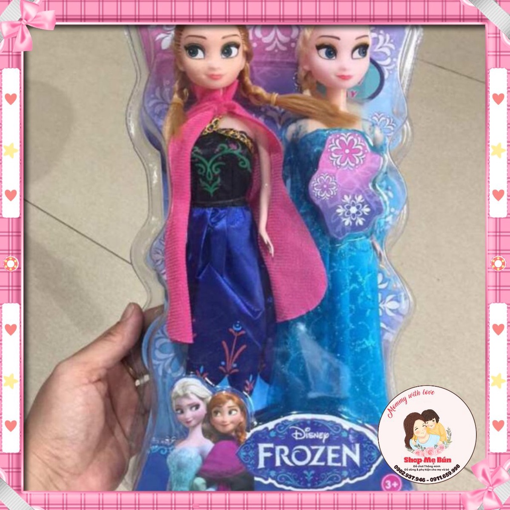 Búp bê ELsa và ANna Bộ 2 búp bê Elsa Anna hộp 32.5cm*19.5cm cao cấp, vô cùng đáng yêu cho bé