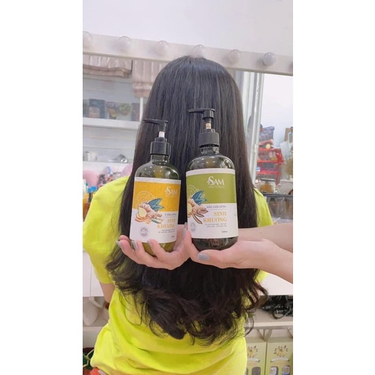 Bộ Gội ủ gừng Sinh Khương Sam Natural Phục Hồi Tóc Hư Tổn 500ML