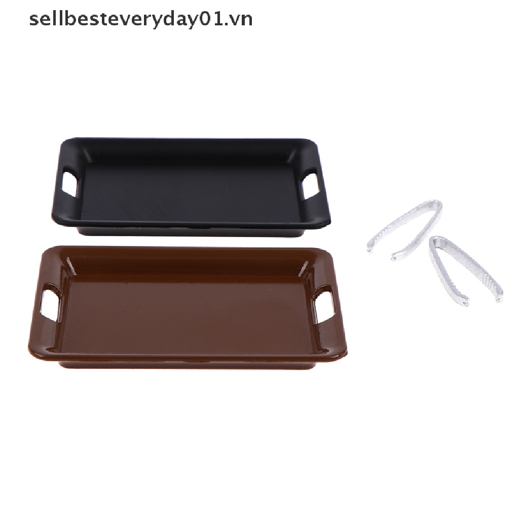 Khay kim loại nhỏ xinh đựng đồ chơi nhà búp bê tỉ lệ 1/ 12