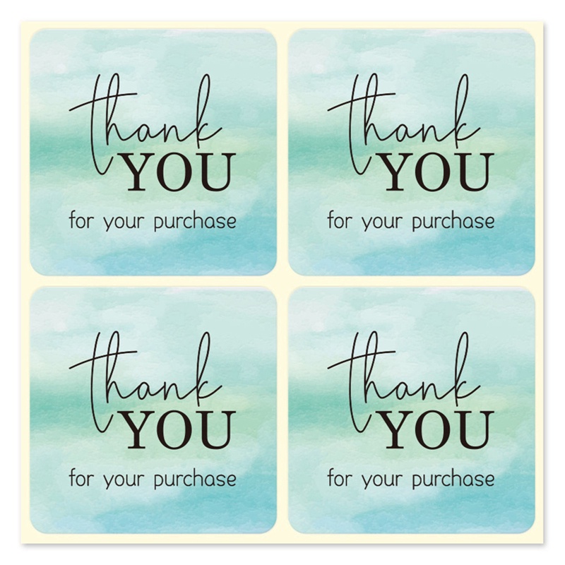 Set 25 Tấm/100 Sticker Dán Niêm Phong Chữ Thank You For Your Purchase
