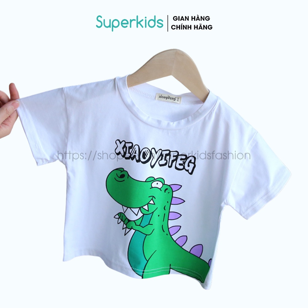 Áo cộc tay họa tiết Khủng long cho bé 8-18kg QATE812