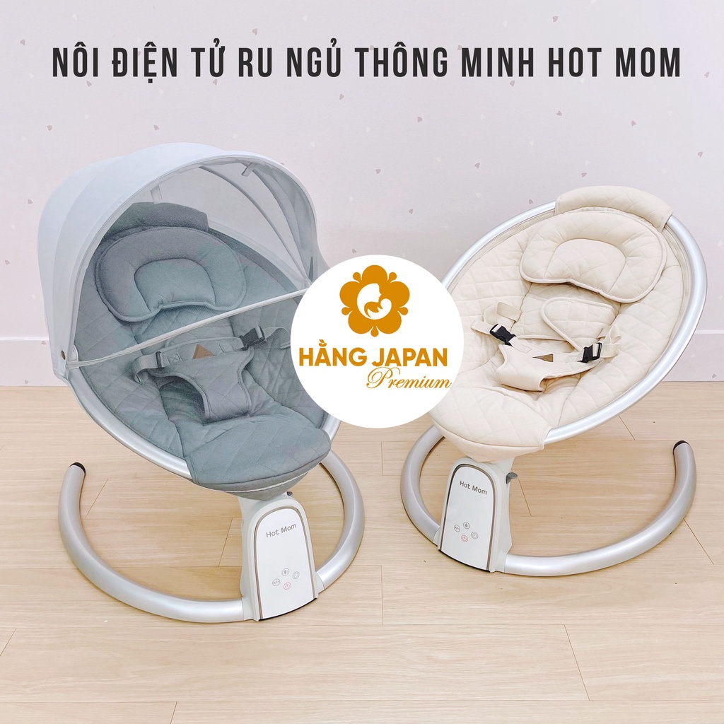 Nôi đưa điện tử ru ngủ thông minh cho bé Hot Mom