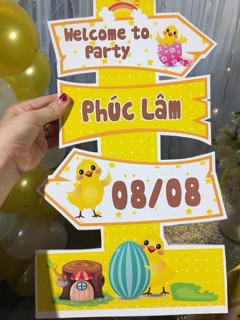 ( Video SP thật) Cây Welcome sinh nhật cho bé