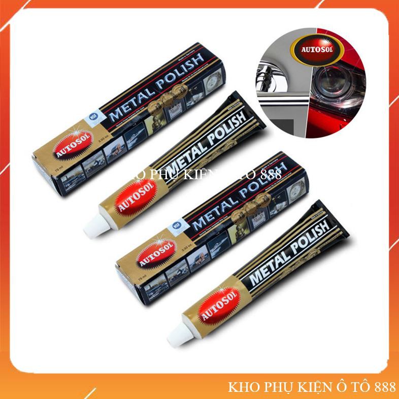 Kem đánh bóng kim loại Autosol Metal Polish dùng cho bề mặt đồng inox