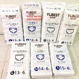 BỈM YUBEST ANGEL nội địa trung dán/ quần đủ size S90/ M84/L78/XL72/XXL66 MIẾNG