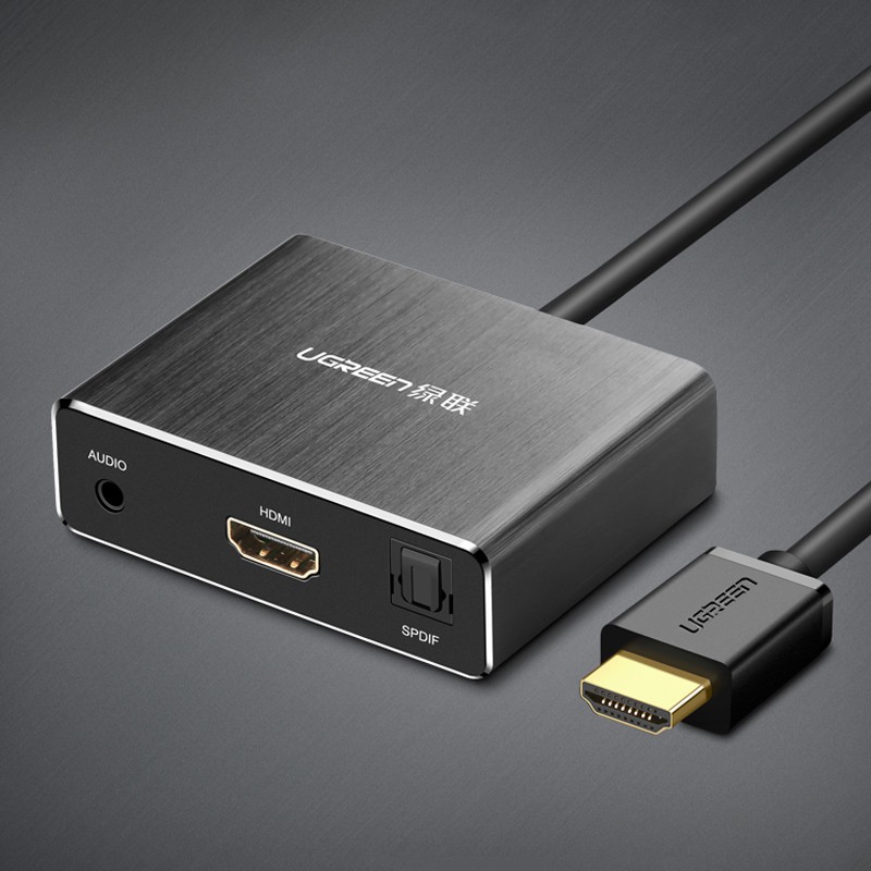 Bộ Chuyển Đổi Ugreen HDMI Sang HDMI Cổng Quang SPDIF 5.1 Audio 3.5mm 40281 - Hàng Chính hãng