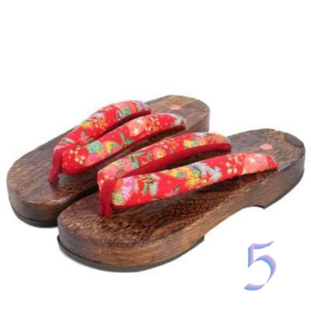 [Order] Geta guốc gỗ đế bằng quai hoa nữ