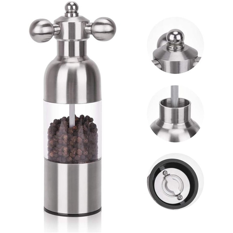 1 Pcs Manual Salt and Pepper Grinder with Grinder and Rotary Handle & 3 Pcs Three Kittens Biscuit Mold, Cartoon Mold