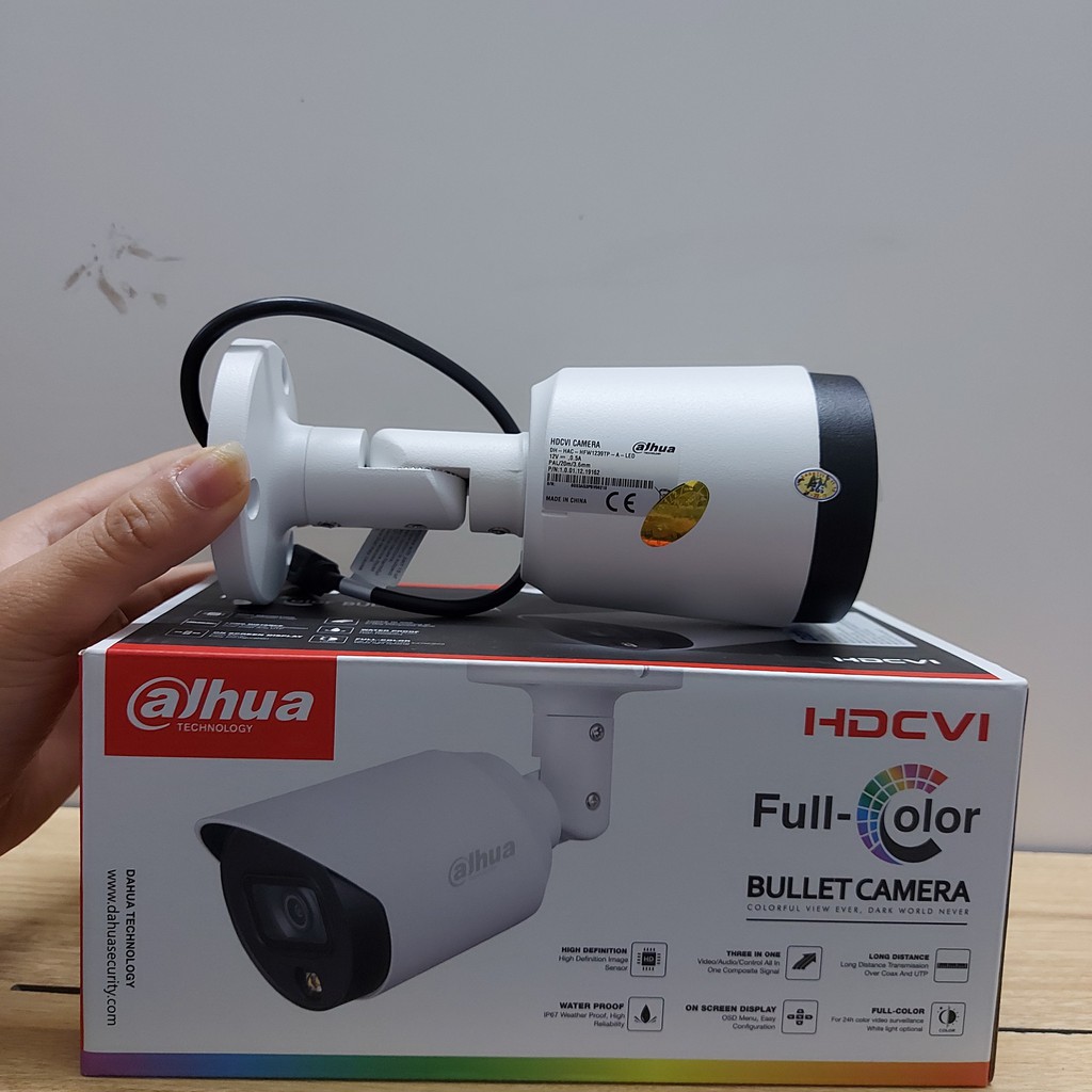 Camera Dahua DH-HAC-HFW1239TP-A-LED 2MP Full Color Có MIC Ngoài Trời- Camera Dahua Chính Hãng BẢO HÀNH 24 TH