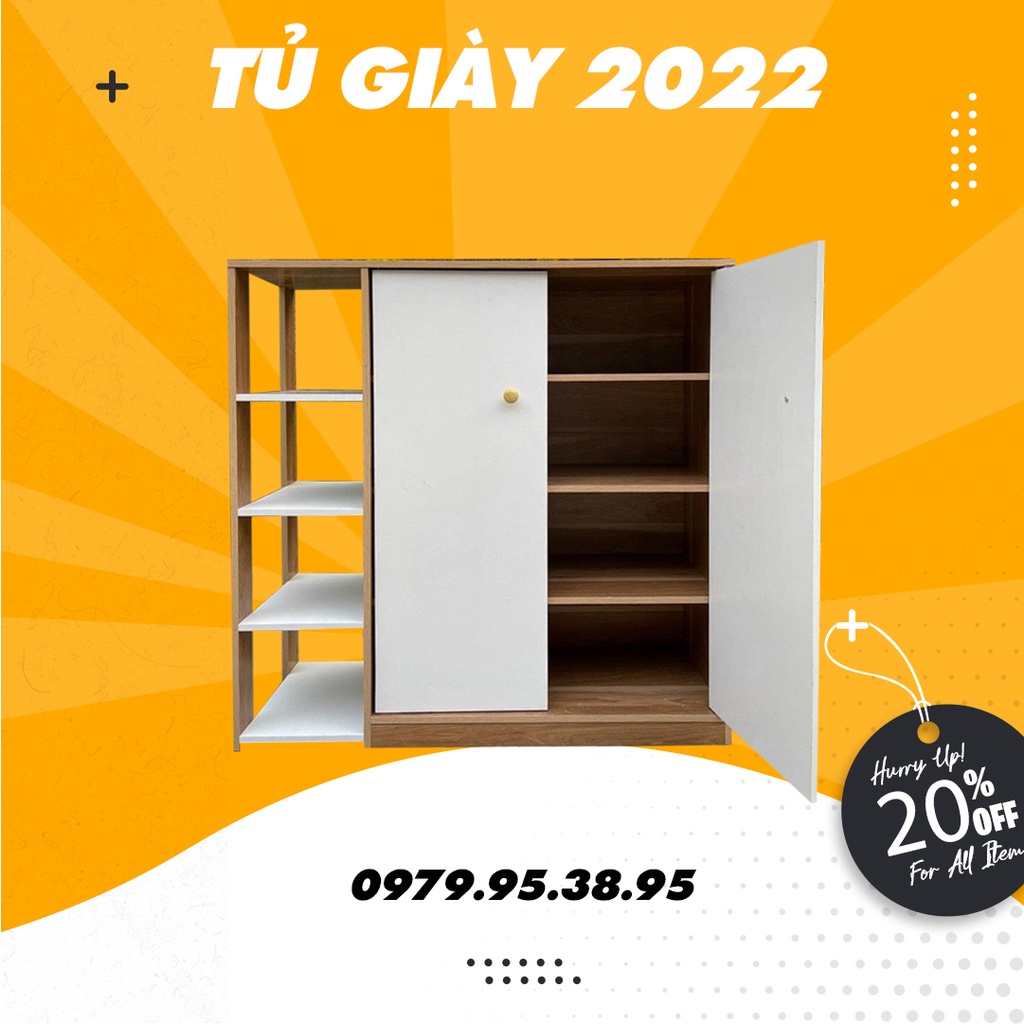 Tủ giày mới 2022, Kệ Giày Gỗ sức chứa lớn lên đến 20 đôi, kích thước đa dạng dễ dàng lắp ráp, có hỗ trợ video