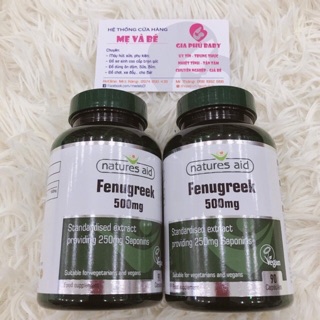 Lợi Sữa Cỏ Cari Fenugreek 500mg