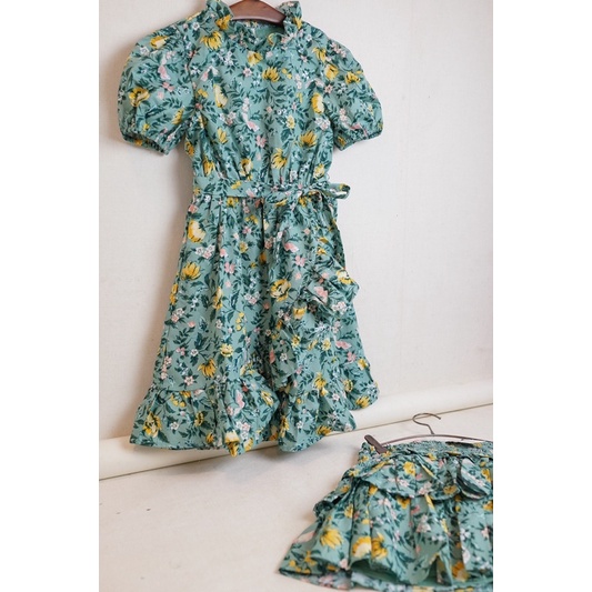 Váy bé gái JANIE AND JACK hoạ tiết hoa - FLORAL FAUX WRAP DRESS