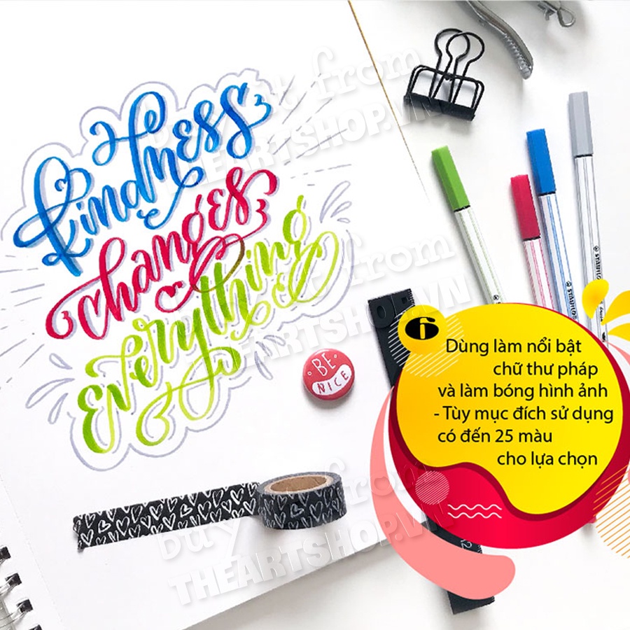 Bộ bút lông màu STABILO Pen 68 brush PN68BR