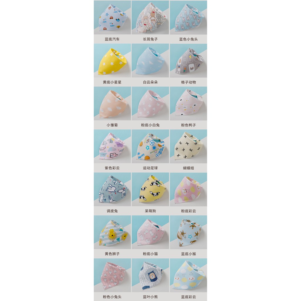 Khăn yếm tam giác họa tiết đẹp cho bé- Khăn yếm dãi cho bé