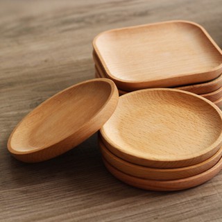 Khay gỗ hình vuông tròn 12x12cm hàng loại đẹp