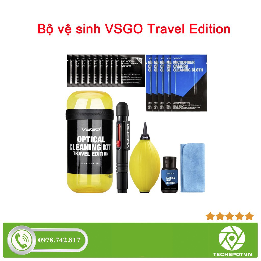 Bộ vệ sinh máy ảnh và ống kính VSGO Travel Edition