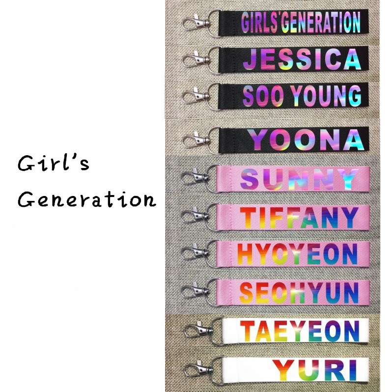 Móc khóa dây ruy băng tên các thành viên Girl's Generation lánh