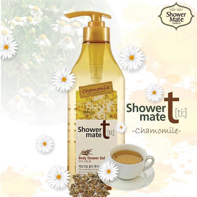 Sữa Tắm Tinh Chất Hoa Cúc shower mate chamomile 550g (hương thơm nhẹ nhàng , thư thái) hàng chính hãng