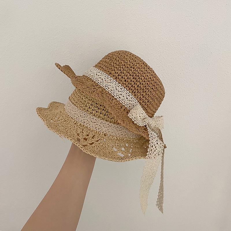 Nón Cói Chống Nắng Đính Nơ Phong Cách Hàn Quốc Cho Bé Gái