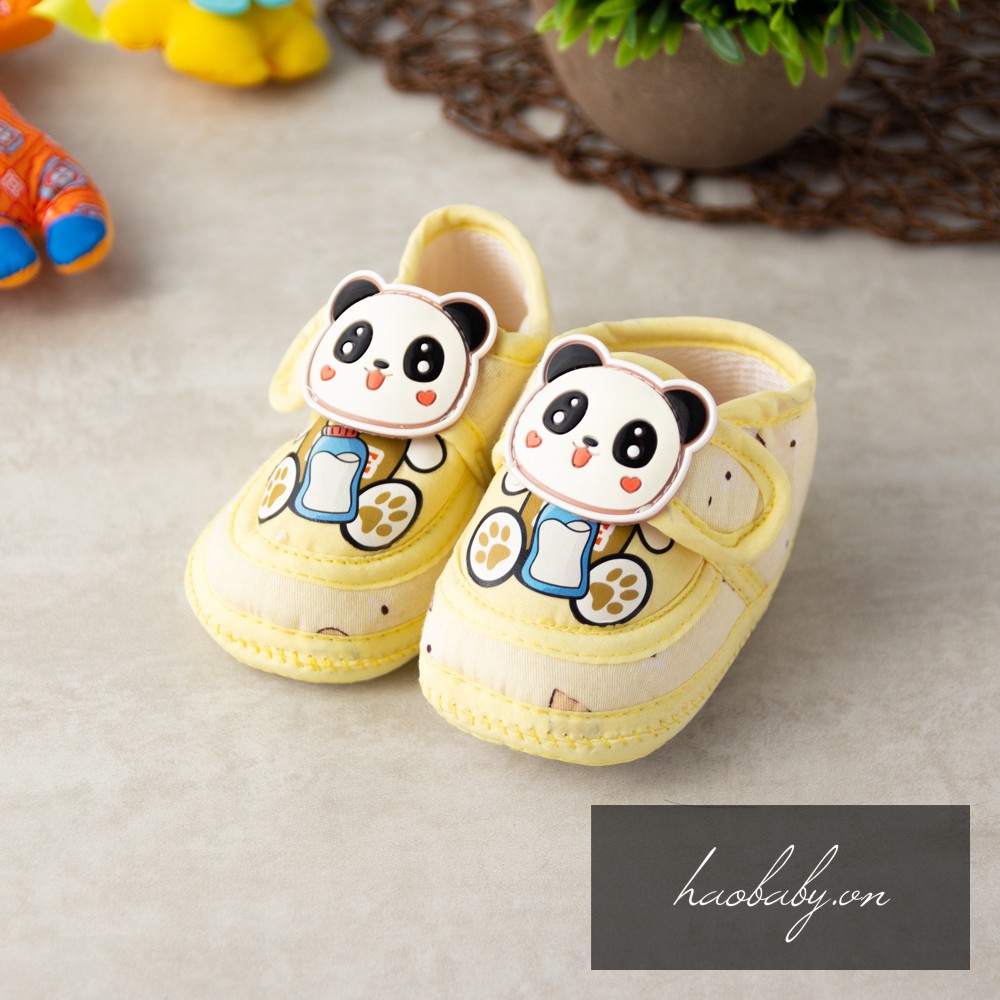 [Haobaby Shop] Giày tập đi có chống trượt đế vải, thoáng mát hình thú cho bé