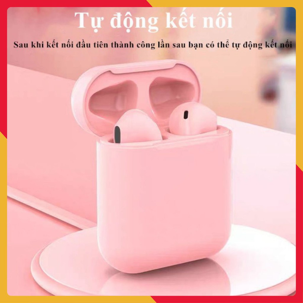 Tai nghe bluetooth ko dây Inpods i12 TWS nút cảm ứng âm thanh HIFI có mic đàm thoại Dùng cho ĐT táo/Android