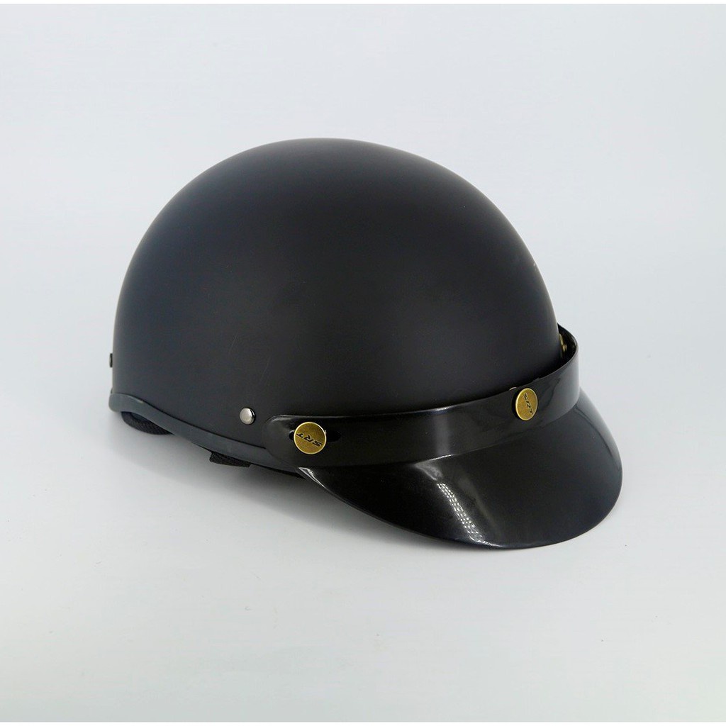 (Được Chọn Phụ Kiện) Mũ Bảo Hiểm Nửa Đầu Đen Trơn , Nón Bảo Hiểm Đi Phượt 1/2 Cho Nam Nữ