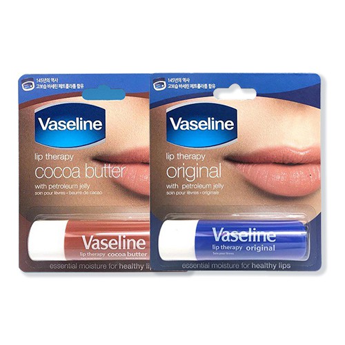 [Mã COSUI5 giảm 8% đơn 150K] Bộ 2 son dưỡng môi Vaseline dạng thỏi Lip Therapy Stick: Bơ Cao Cao và Mềm mịn ( 4.8g x2)