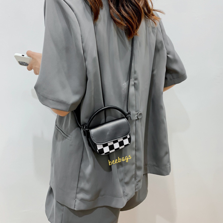 Túi Mini Cầm Tay Họa Tiết Caro Có Dây Đeo Chéo Cá Tính Dễ Phối Đồ | TX41 | Túi Nữ Mini Xinh Đựng Vừa Son Đi Chơi, Cafe